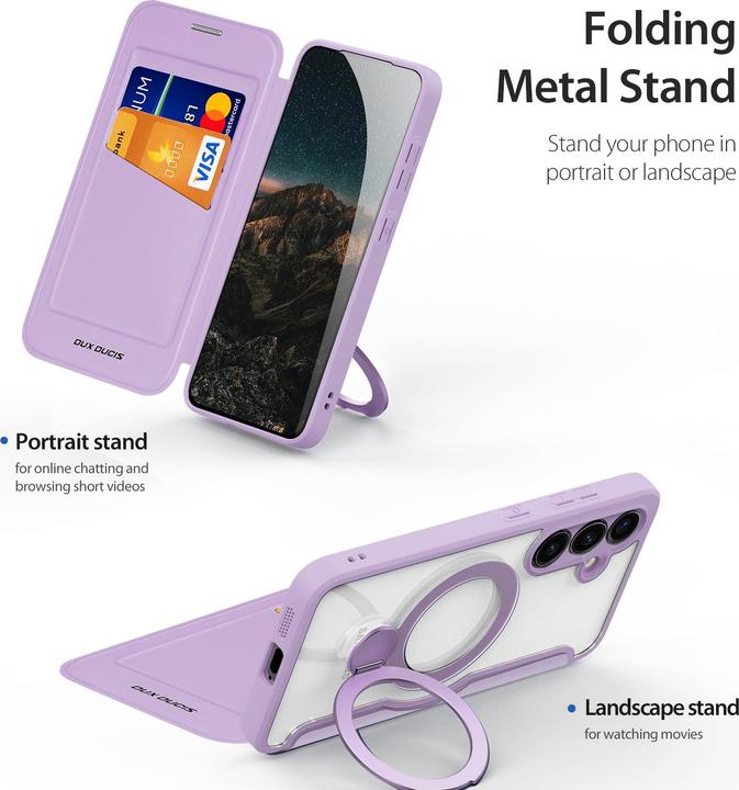 Actual product image Dux Ducis Skin X Pro Magnetic Stand Lederhülle (Samsung Galaxy S25+)