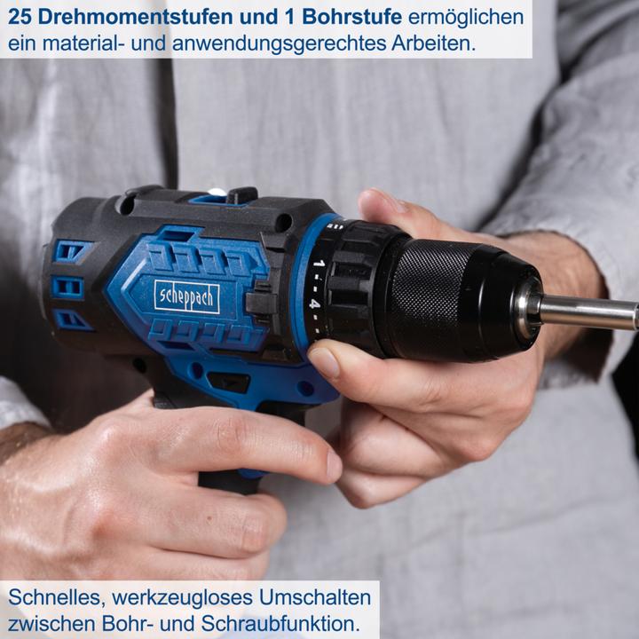 Produktbild Scheppach Akku-Bohrschrauber BC-DD60-X (DIY) (Batteriebetrieb)