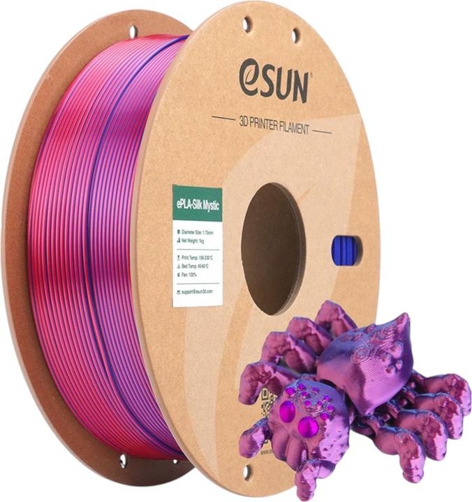 Produktbild eSUN ePLA-Silk Mystic Blau-Rot-Purple Filament 1.75mm 1Kg (PLA, 1.75 mm, 1000 g, Mehrfarbig)