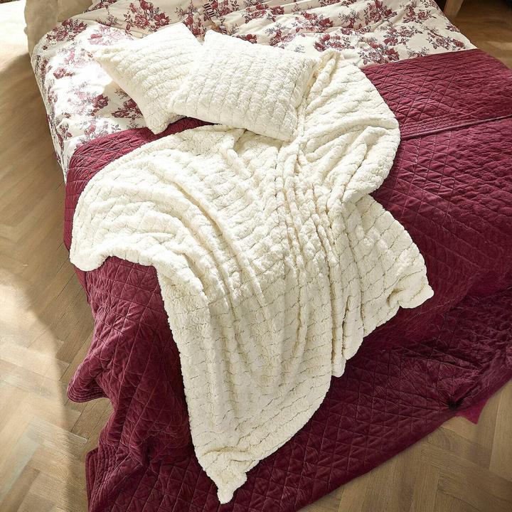 Image du produit Loberon Plaid Dorelice blanc (170 x 130 cm)
