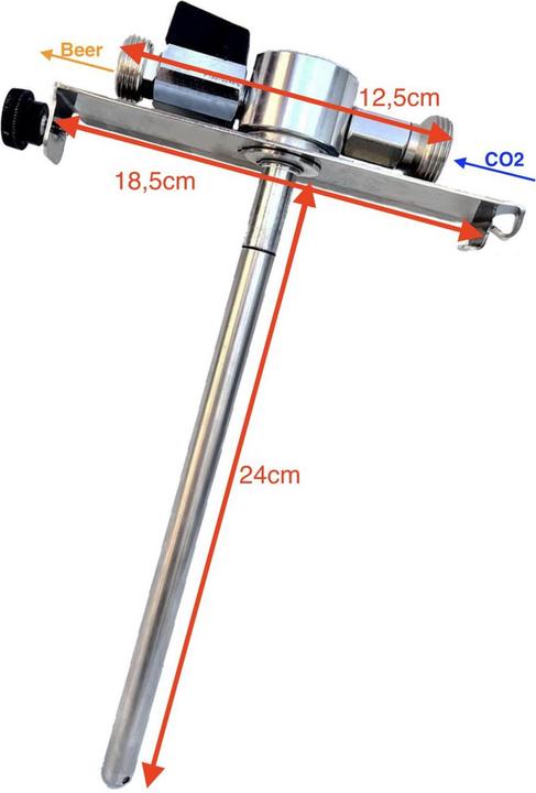 Image du produit Ich-zapfe 5 Liter Bierfass Adapter, hochwertige Metallausführung mit Bierabstellhahn