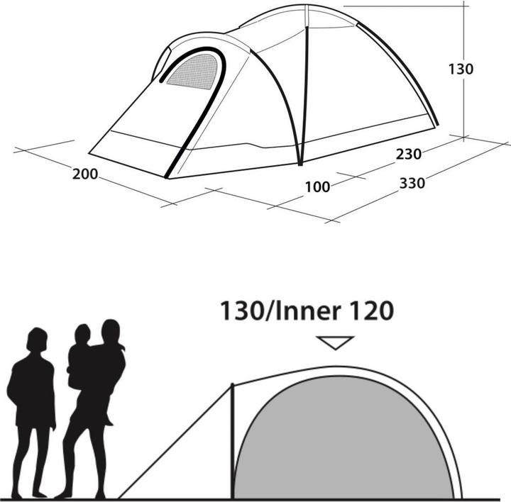 Produktbild Outwell Cloud 3 (Kuppelzelt, 5.20 kg, 3 Personen)