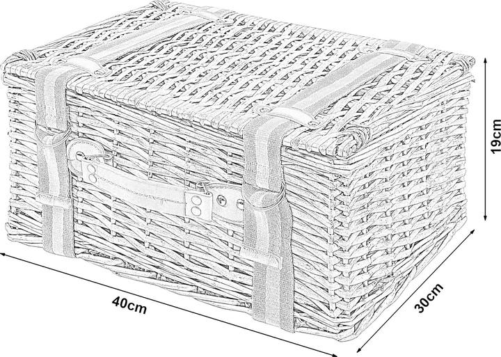 Actual product image Casa.Pro Picknickkorb Bisceglie für 2 Personen Komplettset
