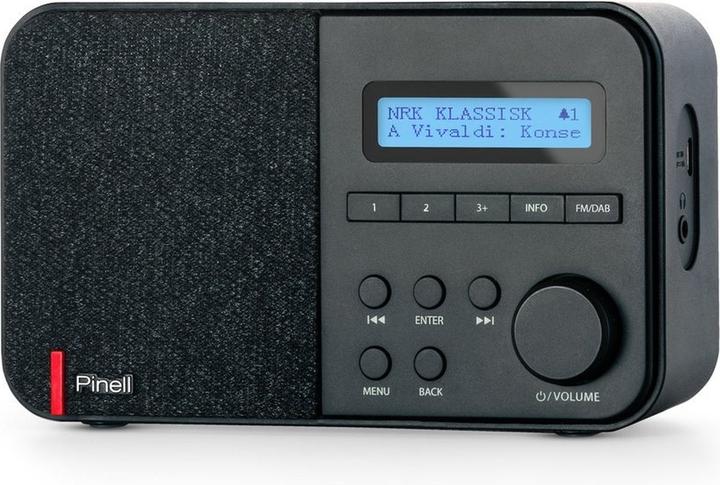 Pinell Supersound Mini Draagbare Radio DAB+ Oplaadbaar - Zwart (DAB+ DAB, FM)