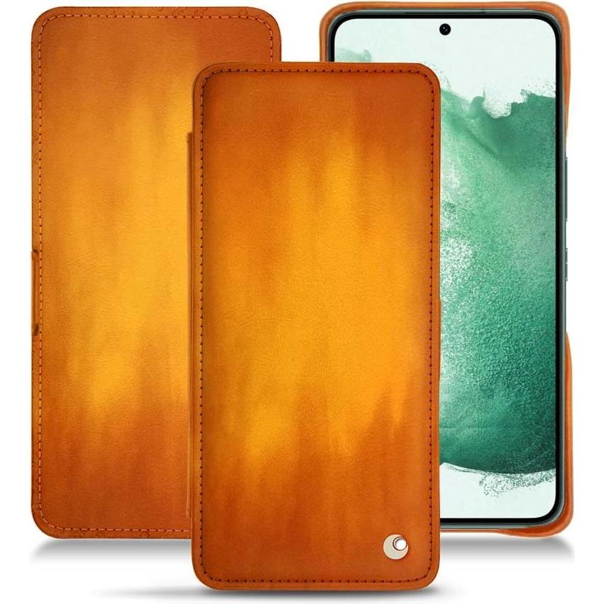 Noreve Lederschutzhülle horizontal (Samsung Galaxy S22+ 5G), Smartphone Hülle, Orange