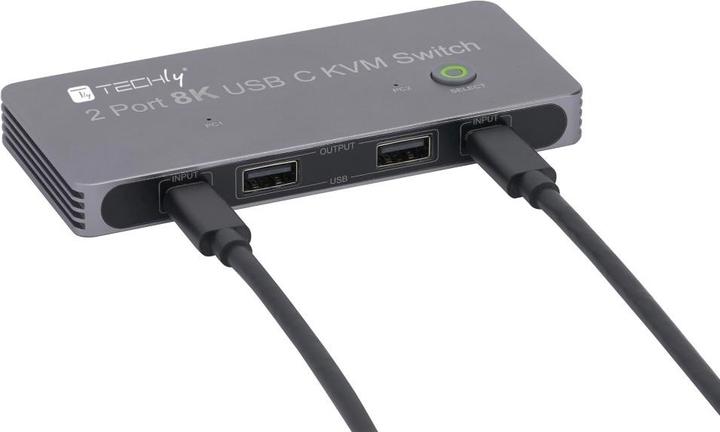 Actual product image Techly KVM USB-C Switch 8K DisplayPort
