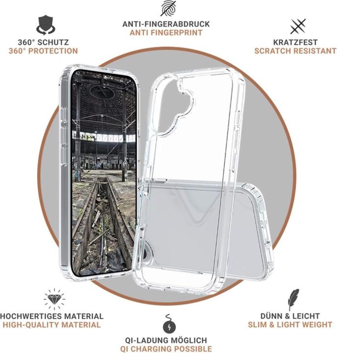 Actual product image JT Berlin iPhone 16 Plus - JT Pankow Clear case (Apple iPhone 16 Plus)