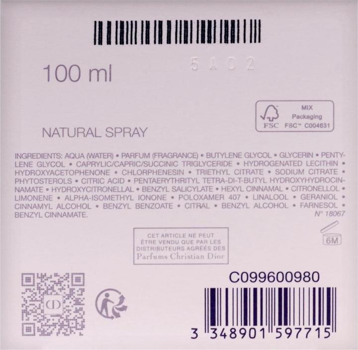 Immagine prodotto Dior Parfum D'Eau (Eau de parfum, 100 ml)