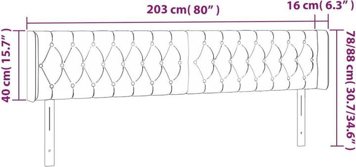 Produktbild VidaXL Kyo (203 x 16 x 88 cm)