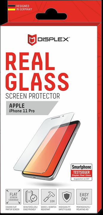 Produktbild Displex Real Glass, 2D Panzerglas (1 Stück, Apple iPhone X, Apple iPhone 11 Pro, Apple iPhone XS)