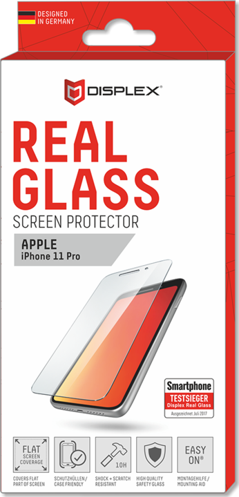 Productafbeelding Displex Real Glass, 2D Panzerglas (1 Stuk, Apple iPhone X, Apple iPhone 11 Pro, Apple iPhone XS)