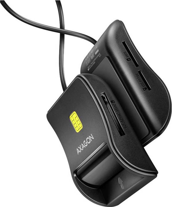 Produktbild Axagon CRE-SM3SD USB Smart Card & SD/microSD/SIM Card FlatReader