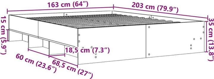 Actual product image vidaXL Bedstead (160 x 200 cm)