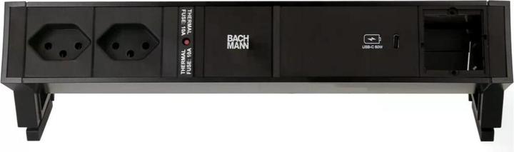 Produktbild Bachmann Tischsteckdosenleiste DESK2 2x T13 1x USB C 60W 1x Leer, Sw (2 x, Typ 13, 0.20 m)