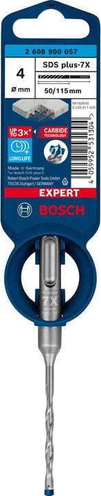 Immagine prodotto Bosch Professional Zubehör Trapano a percussione EXPERT SDS plus-7X, 4 x 50 x 115 mm (4,0 millimetri)