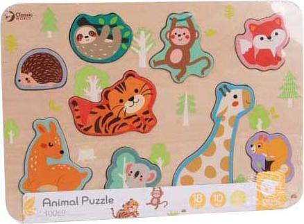 Produktbild Classic World Holzpuzzle Tierpuzzle, 10-tlg. (10 Teile)