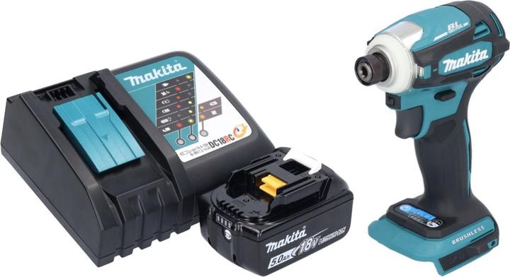 Actual product image Makita DTD 172 RT1 cordless impact wrench 18 V 180 Nm 1/4" brushless + 1x rechargeable battery 5.0 Ah + (Rechargeable battery operated)
