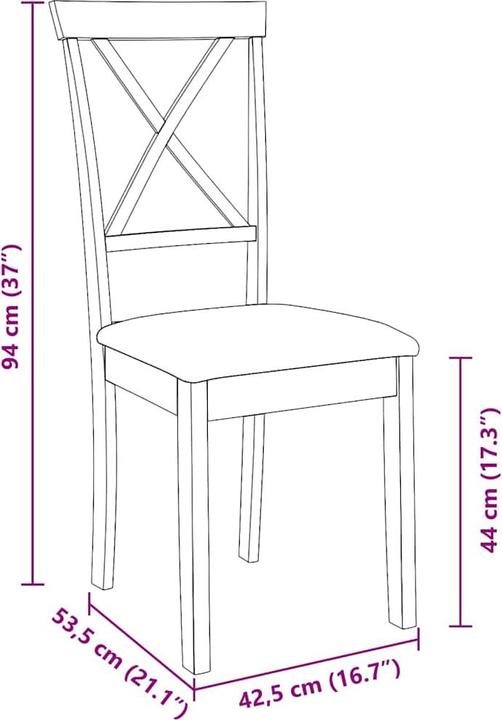 Produktbild vidaXL Esszimmerstuhl