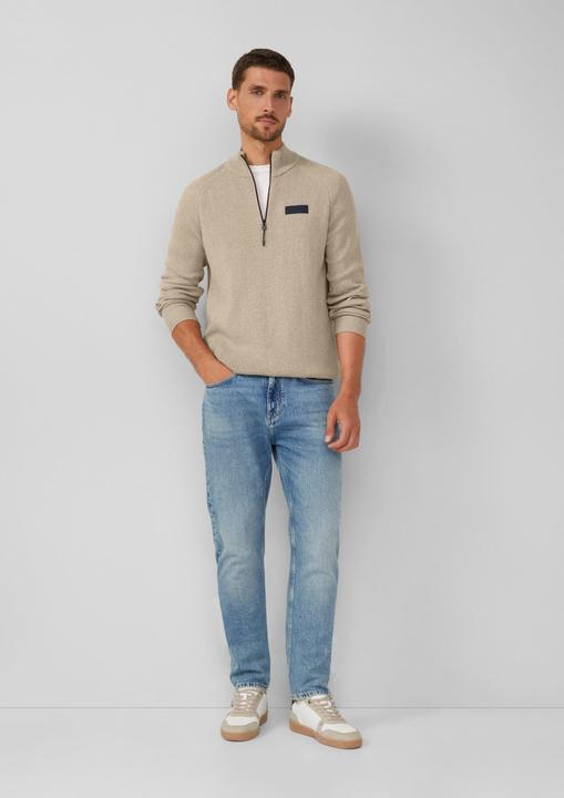 Produktbild s.Oliver Strickpullover Pullover aus Strukturstrick mit Troyer-Kragen (3XL)