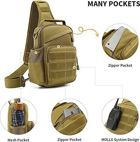 Produktbild Only-Bags.Store Tactical Chest Bag Militärische Umhängetasche Tactical Chest Sling Pack Crossbody Bag