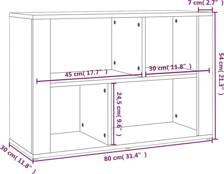 Image du produit vidaXL Sideboard (80 x 80 x 54 cm)