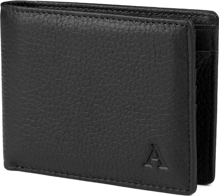 Aarni Deer leather wallet with coin pocket, black