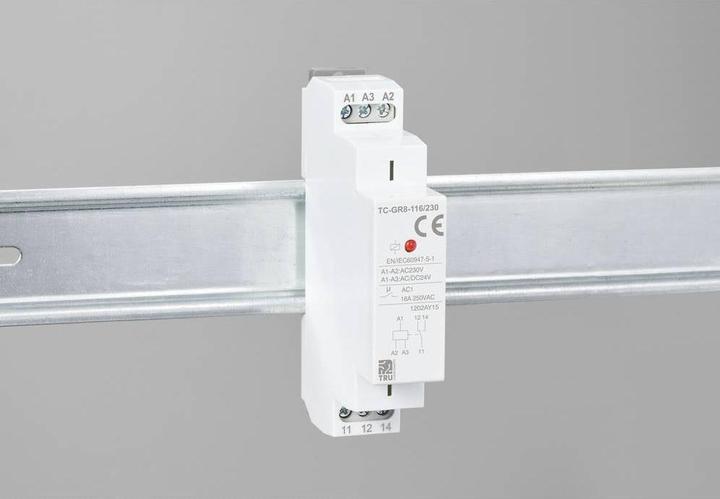 Actual product image Tru Components TC-GR8-116/230 Auxiliary switch 1 changeover contact 24 V/AC, 24 V/DC, 230 V