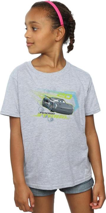 Actual product image Disney Girls Cars Jackson Storm Cotton T-Shirt (128)