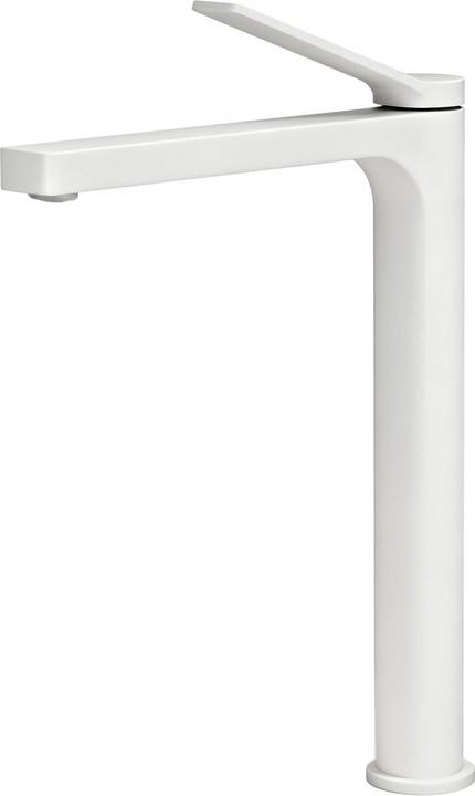 Emke Badarmatur, weiß, Mischbatterie Waschbecken, Messing, mit Perlator, Keramikkartusche, einfach zu bed