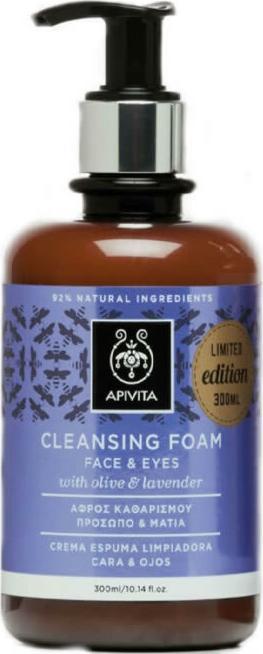 Produktbild Apivita Reinigungsschaum Gesicht und Augen mit Olive und Lavendel 300ml (Reinigungsschaum, 300 ml)