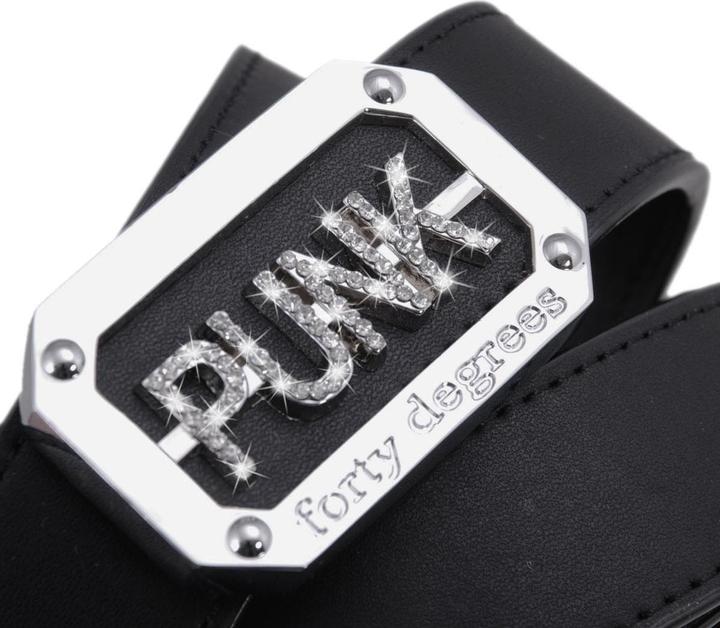 Actual product image Forty Gürtel mit silberner "PUNK" Schnalle (115)