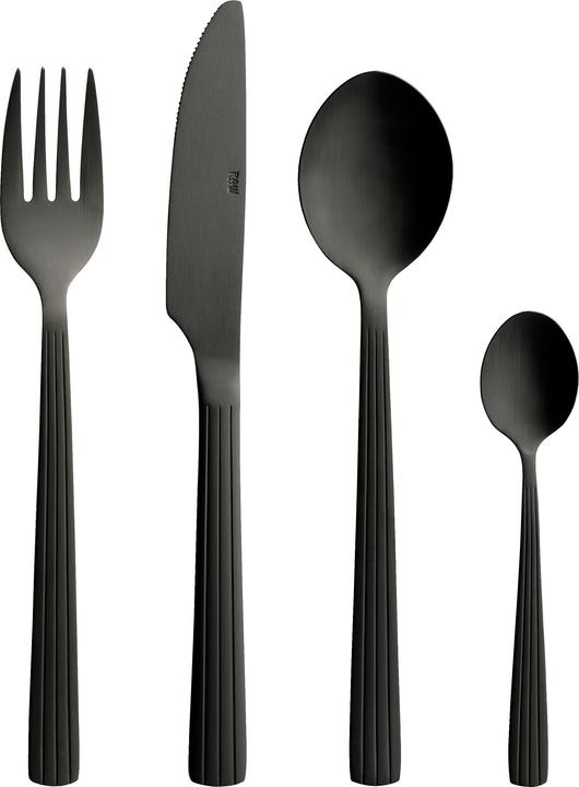 Produktbild Aida RAW - Cutlery 48 pcs giftbox - Matte black (14671) (48 Stück, Besteck Set)