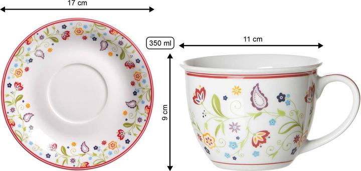 Produktbild Ritzenhoff & Breker Milchkaffee Tasse mit Untertasse Shanti (350 ml, 1x)