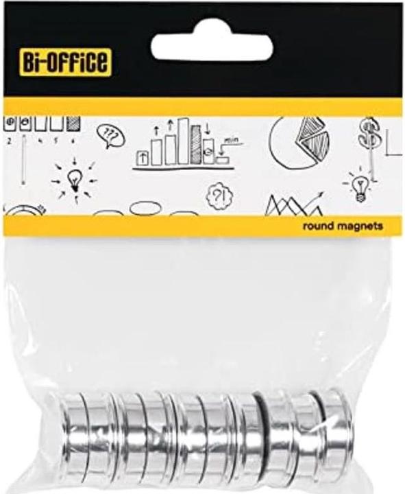 Image du produit Bi-Office Aimant argent (10x)