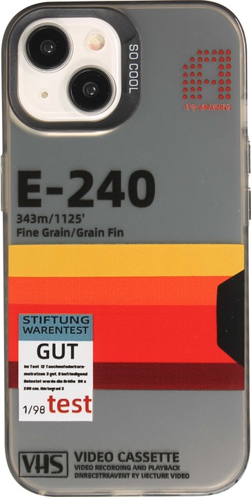 Produktbild PhoneLook Hülle Silikon Gummi vintage video cassette E-240 (Apple iPhone 15)