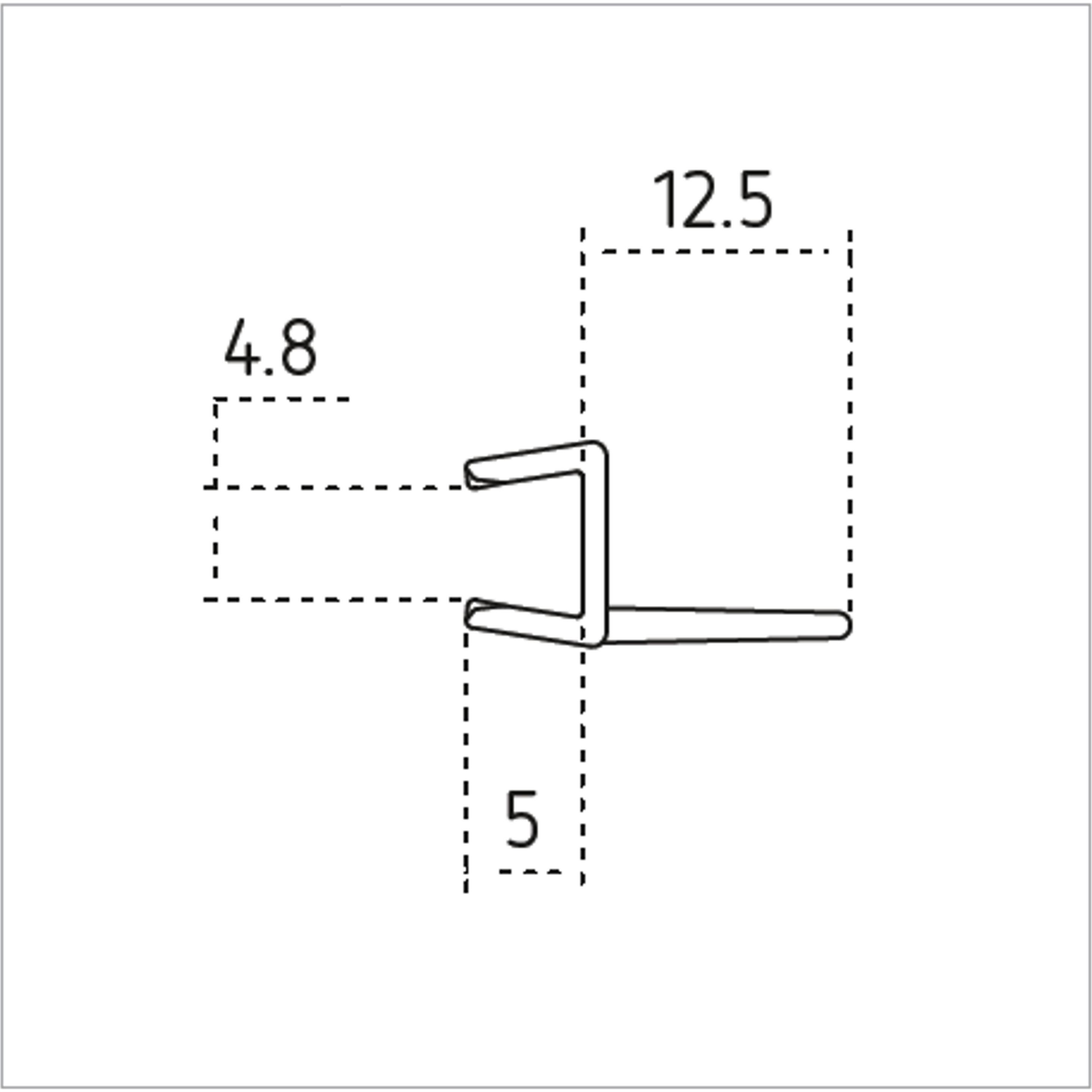 Dusbad, Türdichtung, Türzwischendichtung, Länge 2010mm - für Duschkabinen/ Duschabtrennungen mit Tür an Festteil 6mm