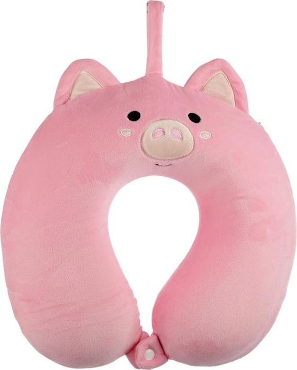 Immagine prodotto Puckator Cuscino da viaggio Relaxeazzz Plush Pig Plush Memory Foam (Cuscino per testa e collo)
