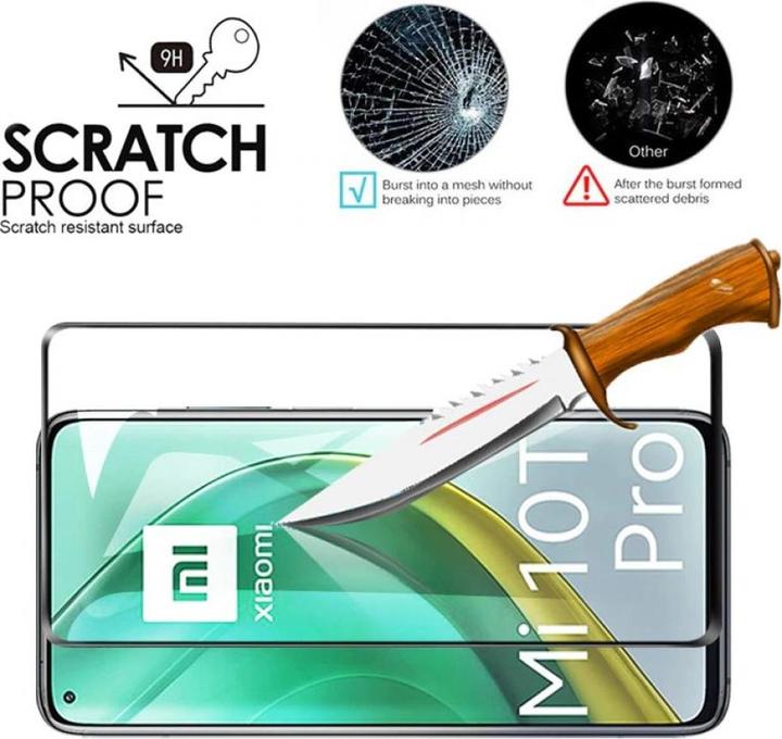 Produktbild Screenguard Xiaomi Mi 10T Pro Full Screen Panzerglas Schutzfolie 2.5D 9H (1 Stück, Xiaomi Mi 10T Pro)