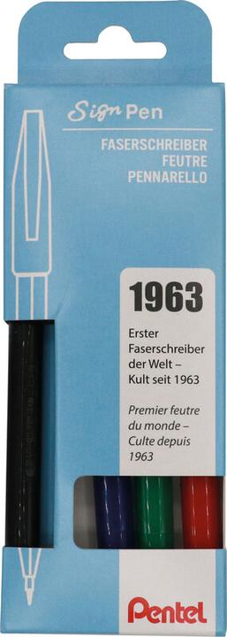 Actual product image Pentel Fibre-tip pen Sign Pen (Multicoloured, 4 x)