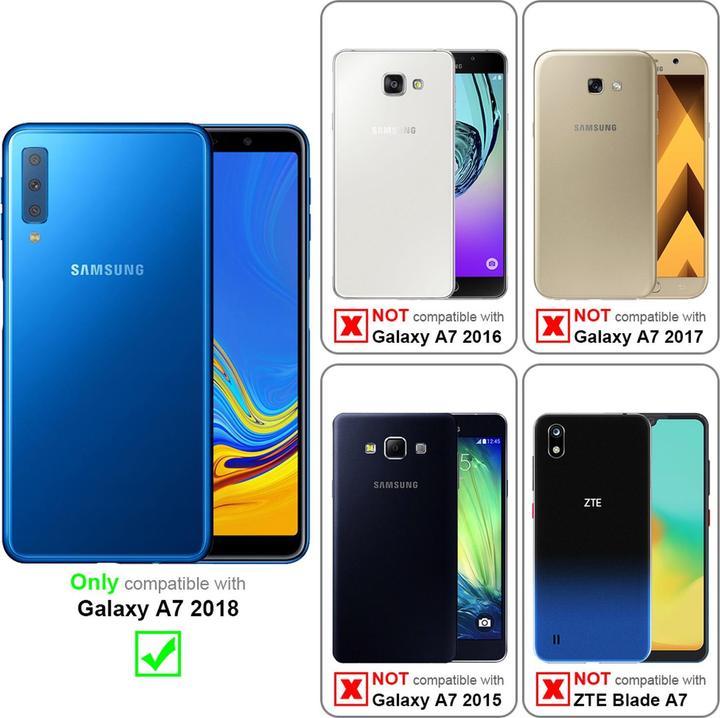 Actual product image Cadorabo Full screen display protection glass (1 Piece, Samsung Galaxy A7 (2018))
