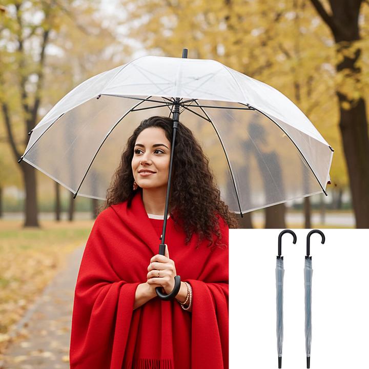 Produktbild Kinzo 2er-Set Regenschirm, transparent, Ø 100 cm