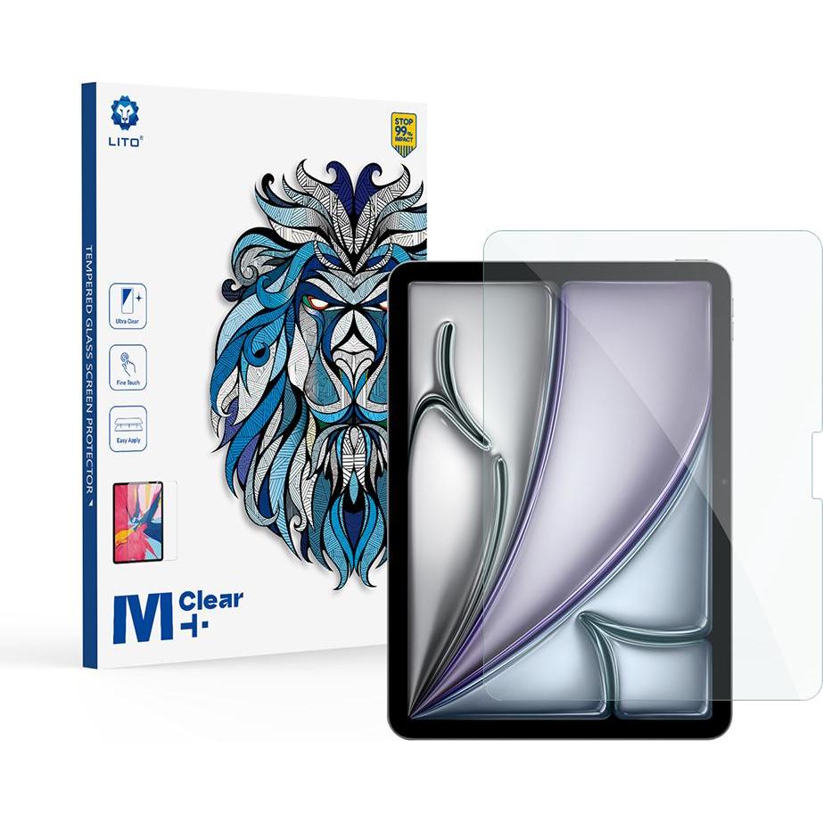 Lito - 2.5D Classic Glass - iPad Air 11 (2024) / Air 11 (2025) - Clear (Apple iPad Air 11 2024, Apple iPad Air 11 2025, Apple iPad Air 11 2026), Pelli