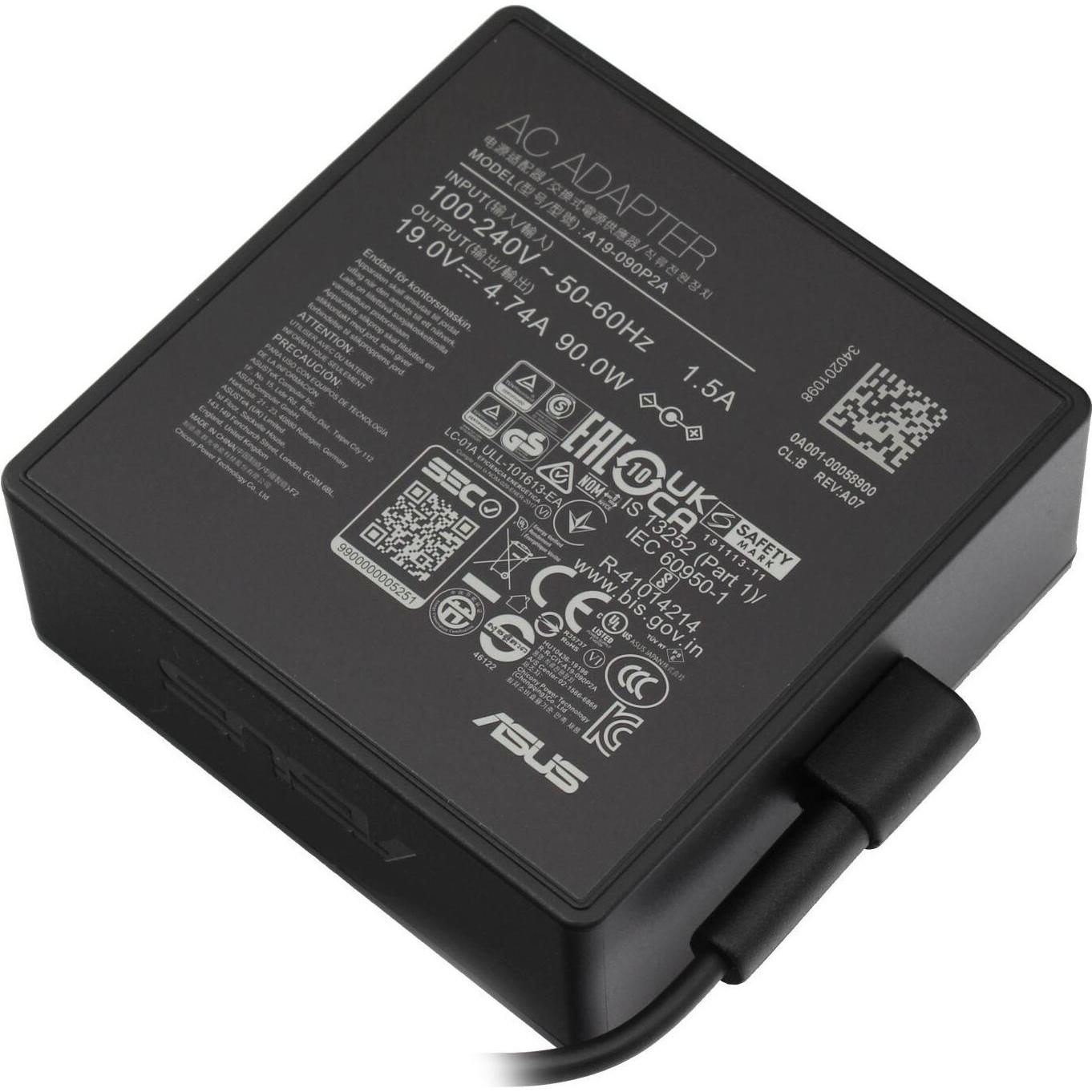 ASUS 0A001-00059300 (90 W), Notebook Netzteil, Schwarz