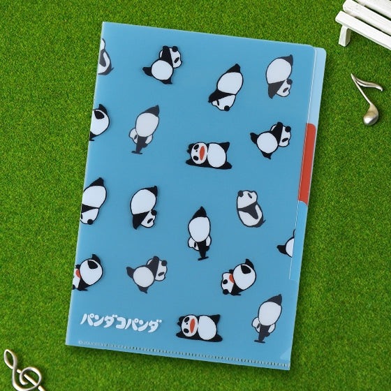 Actual product image Transparente A5-Taschenmappe „Panda und kleiner Panda“ (Rollmappe)