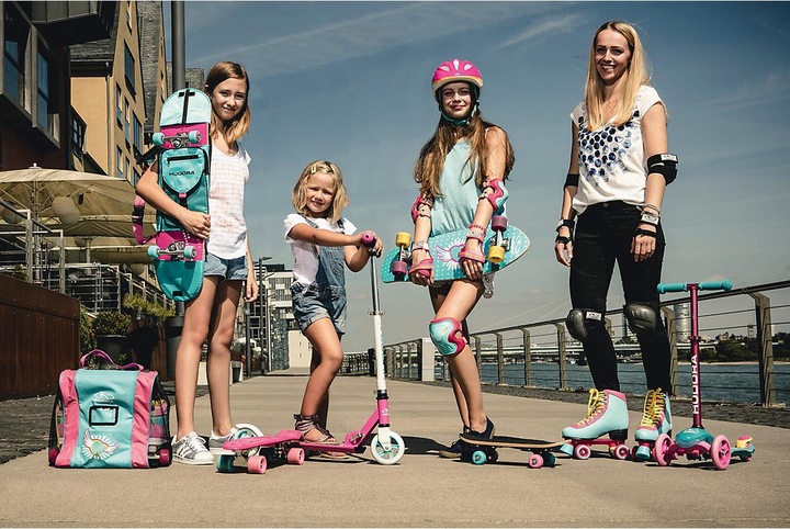 Actual product image Hudora Skateboard Skate Wonders ABEC 3 with rucksack (31.02")
