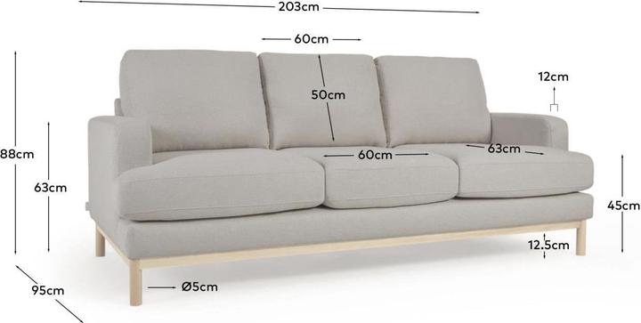 Produktbild Kave Home Mihaela (3-Sitzer, Ecksofa)