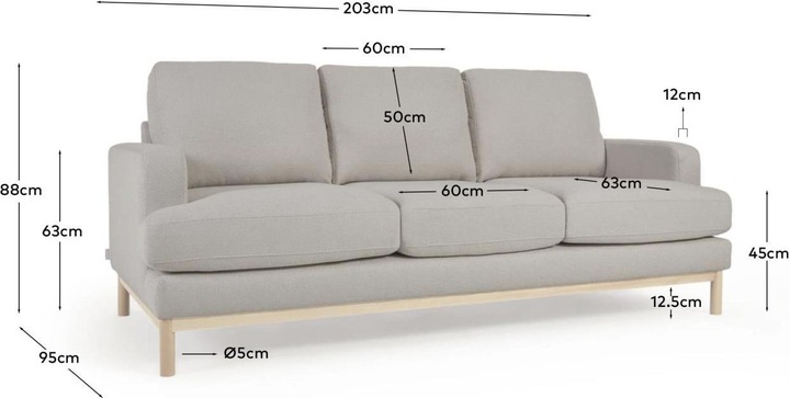 Actual product image Kave Home Mihaela (3-seater, Corner sofa)