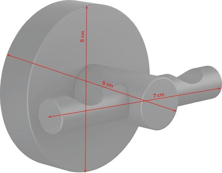 Produktbild tesa MOON BLACK Mantelhaken inkl. Klebelösung ohne Bohren