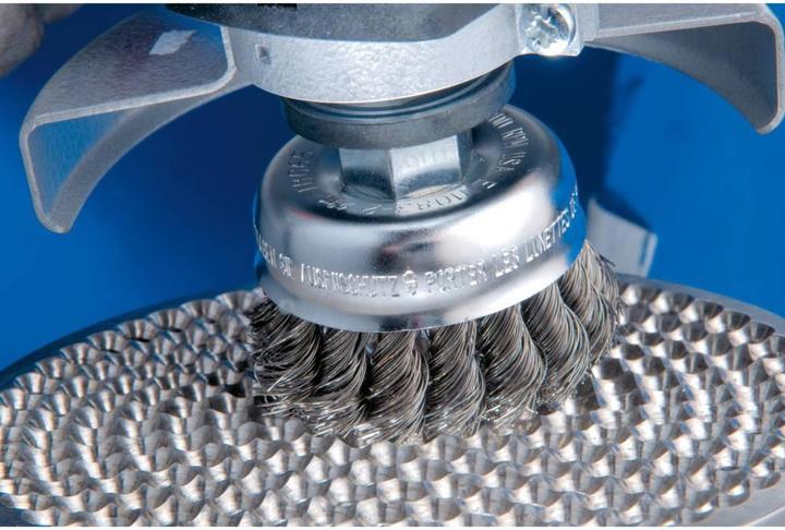 Actual product image Pferd COMBITWIST cup brush knotted TBG Ø 65mm M14 steel wire-Ø 0.50 for angles (P50)