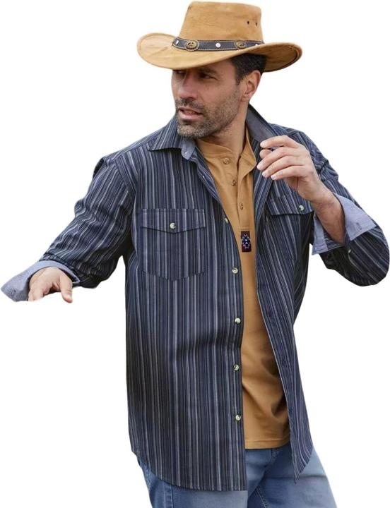 Produktbild Atlas For Men Gestreiftes Popeline Hemd (XXL)